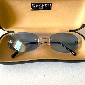 Authentic Blue Lens CHANEL Sunglasses!